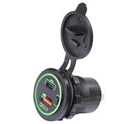 SELVFZ Salida USB C para coche y camión marítimo modificado 12 V/24 V QC3.0 PD adaptador de corriente de carga rápida para coche y camión marino