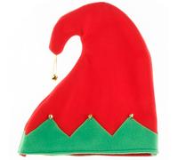 SELVFZ Sombrero de Navidad rojo y verde con campanas para fiesta de Navidad, fiesta de Año Nuevo, accesorio de disfraces, sombreros de Navidad a granel