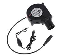 SELVFZ Soplador de aire para barbacoa, USB, 5 V, 12 V, 5,5 x 2,1 mm, portátil, ligero, eléctrico, ventilador de barbacoa, accesorio de camping, accesorio para inflables, motor de ventilador de