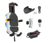 SELVFZ Soporte de teléfono para motocicleta, soporte para manillar de teléfono móvil con manillar de 15 W