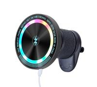 SELVFZ Soporte de teléfono para rejilla de ventilación de coche, a prueba de golpes, con luz LED, para 16 y 15 pulgadas, soporte de carga para coche