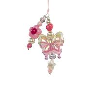 SELVFZ Sweet Cool - Colgante para teléfono celular, diseño de estrella y flor, correa de cadena para teléfono celular, adorno de moda para niña, joyería para mujer