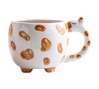 SELVFZ Taza de cerámica artística 3D con diseño de animales en 3D, taza de café delicada para entusiastas del arte