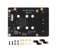 SELVFZ X1005 Placa de expansión de disco sólido NVMe doble solución de almacenamiento de alto rendimiento con LED Iight NVMe doble placa adaptadora de disco sólido HAT