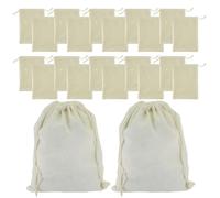 Selyse 20 bolsas de algodón, bolsas de tela con cordón, bolsas de regalo para rellenar, calendario de Adviento, bolsas para joyas para Navidad, bodas y fiestas (20 x 25 cm)