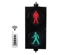 Semáforo For Peatones De 200 Mm, Luz De Advertencia LED Industrial, Decoración De Semáforo, Con Panel Solar Y Parasol, Adecuado For Intersecciones(Pedestrian remote control)