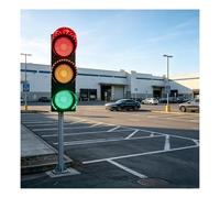 Semáforo industrial, LED rojo y verde, señal ámbar, 200 mm con parasoles antirreflejos para una navegación segura y visibilidad en todas las condiciones climáticas
