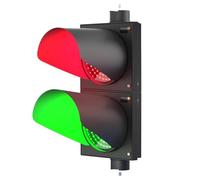 Semáforo LED de 200 mm/7,8 pulgadas, luz de freno roja/verde, con pulsador, resistente al agua IP54, alto brillo, apto for uso industrial, almacén y logística.(24V)