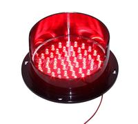 Semáforo LED de alto rendimiento, luces advertencia industriales, luz pared, señalización decorativas didácticas, for carreteras, peajes y puertas residenciales (color: rojo, tamaño: 100 mm - 110 V)
