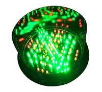 Semáforo LED Industrial, Tamaño De 200 Mm, Con Flechas Verdes Hacia Arriba/abajo Y Cruz Roja, Adecuado For Peajes, Túneles De Lavado Y Carreteras(Arrow+red cross Positive pole)