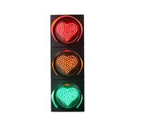 Semáforo LED rojo/verde/amarillo, lámpara stop en forma de corazón, indicador de tráfico, carreteras, peaje, carril de estacionamiento, control por botón, forma elegante