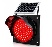 Semáforo solar LED de 30 cm, luz de advertencia intermitente amarilla/roja, luces de señalización de tráfico con energía solar, luz de emergencia impermeable para la seguridad vial en curvas