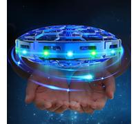 semai Mini UFO Drone Bola Voladora, Juguete Volador Controlado a Mano Bola Voladora Giratoria de 360 ° con Luz LED, Regalos para Interiores y Exteriores para Niños Niñas 6 7 8 9 10+ Años, Azul