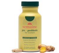 Semaine Super Powered Prebiotic + Probiotic for Women, Effective 3-in-1 Multi-Action Formula to Nourish Gut Health, Soothe IBS, Support Bloat Relief & Immunity Boost, Clinically-Studied (60 ct)