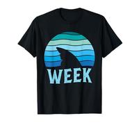 Semana de aleta de tiburón retro 2025 Shark Lover Ocean Wildlife Summer Camiseta