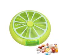 semanal RoPill, dispensador portátil de herramientas de almacenamiento con 7 compartimentos para pastillas, dulces y otros artículos