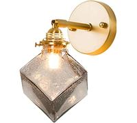 SEMANHUA Aplique de pared con cabecera moderna mediados siglo Lámpara interior ajuste pantalla vidrio burbujas aire cristal para decoración