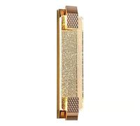 SEMANHUA Aplique de pared cristal burbuja minimalista nórdico LED moderno interior dorado lineal largo aplique pasillo lámpara montaje en atenuación baño vanidad barra luz pa(Gold 50cm)