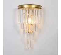 SEMANHUA Aplique minimalista de cristal dorado y negro: elegante aplique estilo europeo para sala estar decoración hogar(Gold)