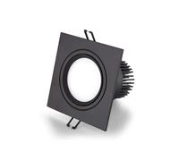 SEMANHUA Descarga LED empotrable ultradelgada 5W, 7W, 10W, 15W Luz de techo empotrada retroadaptable Borde negro cuadrado 90 CRI Luces modificadas for sala estar(15W,Warm light)