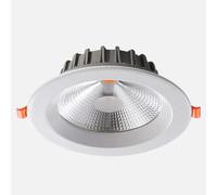SEMANHUA Foco de iluminación empotrable LED cob 7W, 12W, 18W Ajuste deflector aluminio blanco Luces for latas for tiendas techo empotrables antideslumbrantes comerciales(7W,Warm light)