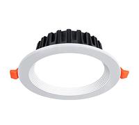 SEMANHUA Foco empotrable ultrafino redondo con pantalla acrílica Luz de techo sin parpadeo aluminio antioxidante for sala estar Centro comercial Baño(18w,Warm light)