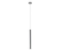 SEMANHUA Lámpara colgante de aluminio Lámpara colgante de tubo largo Lámpara colgante de un solo cabezal Lámpara colgante de techo cilíndrica Linterna de techo empotrada (Color : Silver-40cm, Size :