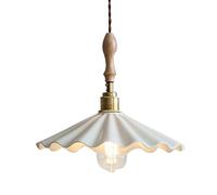 SEMANHUA Lámpara Creativa de cerámica Plisada, lámpara Techo con Base E27, araña Estilo Industrial Moderno, iluminación Decorativa para Sala Estar, Dormitorio y Cocina