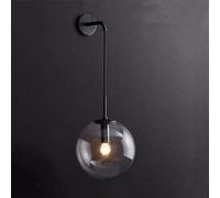 SEMANHUA Lámpara de pared Apliques de pared industriales modernos con pantalla de globo de vidrio transparente colgante | Aplique de pared | Lámpara de pared for sala de estar, dormitorio, mesita de n