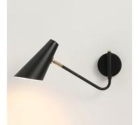 SEMANHUA Lámpara de pared con brazo oscilante - Lámpara de pared interior giratoria de 350 ° - Accesorio de iluminación de lectura industrial moderno for mesita de noche - Aplique de pared con cable d