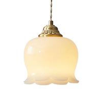 SEMANHUA Lámpara de resina con forma flor creativa, estilo minimalista nórdico, lámpara un solo cabezal fuente luz E27, ideal para decorar restaurantes, dormitorios, cocin