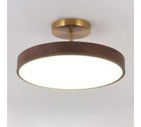 SEMANHUA Lámpara de techo redonda for interiores, lámpara de techo LED nórdica, lámpara de techo empotrada, luces de techo de madera ultrafinas, sala de estar, habitación de niños, iluminación de tech