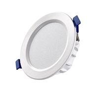 SEMANHUA Lámpara empotrable de techo con pantalla acrílica panel aluminio forjado antioxidante 3000K/4000K/6000K Luz temperatura color(10w,Natural light)