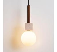 SEMANHUA Lámpara vintage de un solo cabezal, travertino amarillo japonés Wabi-Sabi con pantalla vidrio, lámpara araña ajustable moderna mediados siglo for pasillo, mesa bar, entrada y