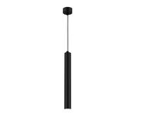 SEMANHUA Luces cilíndricas negras Iluminación colgante de un solo cabezal Lámpara colgante cilíndrica Altura ajustable Focos empotrables a prueba de herrumbre Focos de tubo largo (Color : Height 80cm