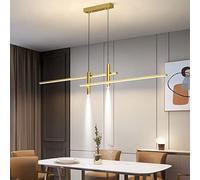 SEMANHUA Luces colgantes LED negras, lámpara lineal moderna regulable con control remoto, iluminación empotrada for cocina, isla, sala de estar, comedor, luz de habitación, luces colgantes de 59,0 pul