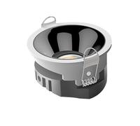 SEMANHUA Luz empotrable LED ultrafina de luz 5W, 7W, 10W, 12W techo COBLED antideslumbrante deflectora aluminio blanco for sala estar Hotel(12w,White light)