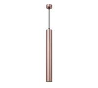 SEMANHUAOZ Lámpara colgante de techo LED de 3 W, lámpara colgante cilíndrica moderna de oro rosa, cable ajustable, mini focos de tubo largo for cocina, isla, comedor, bar (4000 k, 30 cm)(Color:Warm li