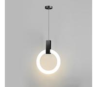 SEMANHUAOZ Luces colgantes, luces LED modernas y sencillas for dormitorio, mesita de noche, sala de estar, atenuación de 3 colores (color: 2 dorado A, tamaño: 7.9 in) (Color : Black A, Size : 20cm/7