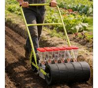 Sembradora de hortalizas - Sembradora manual para semillas pequeñas - Sembradora de jardín ajustable entre filas para una siembra eficiente