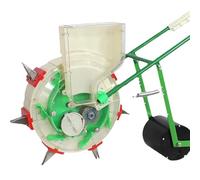 Sembradora de Jardín, Sembradora manual de empuje con espaciado ajustable de 2 a 8 cm for maíz, frijoles, algodón y maní.(5 Mouths)