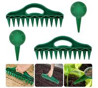 Sembradora Manual,4 Piezas Herramienta de Sembradora,Plantador Manual de Jardín Ajustabl,para Flores,Verduras