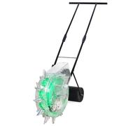 Sembradora manual con rodillo de empuje manual, máquina de siembra precisa para soja, cacahuete, maíz, algodón, 7 boquillas