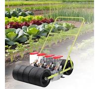 Sembradora manual de jardín, sembradora de precisión en hileras, esparcidor manual de semillas para cáñamo, perejil, repollo, rábano, espacio ajustable entre filas para jardines pequeños