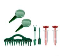 Sembradora manual para plantar jardín, mano ergonómica con espaciado de precisión para bulbo de flores vegetales, dispensador perforador de suelo para bonsái y exteriores (3)
