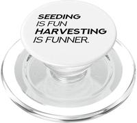 Sembrar es Divertido Cosechar es más Divertido (Declaración de jardinería) PopSockets PopGrip para MagSafe