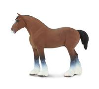 Semental Clydesdale 13.9cm | Figuras de Caballos | Juguete de Animal de Granja | No tóxico y libre de BPA | Apto para Niños de 3+ | Safari Ltd