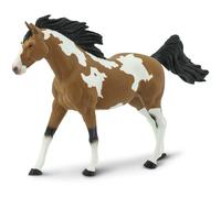 Semental Pinto Mustang 18.4 cm | Figuras de Caballos | Juguete de Animal de Granja | No tóxico y libre de BPA | Apto para Niños de 3+ | Safari Ltd