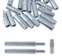 Semetall Anclajes de caída de rosca interna de 3/20.3 cm-16, incluye 2 herramientas de ajuste manual, 50 piezas, para hormigón, ladrillo, bloque, chapado en zinc, pernos de anclaje de cuña para un