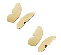 Semetall Pomos decorativos de latón macizo de 2.9 pulgadas, con forma de mariposa, con un solo agujero, Tirador Armario, para puerta de cocina, cajón, 2 pares, color dorado